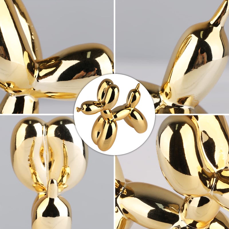 XIAOMAGG Balloon Dog Sculpture Modern Home Decor Collectible Figurines Funky Statues for Bedroom Trendy Animal Decor for Coffee Table Living Room Decor Art Resin Decor Office Standing Desk Decor - Image 5