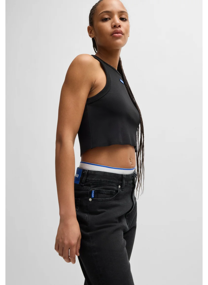 HUGO Mom jeans in black stretch denim