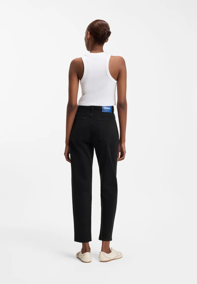 HUGO Mom jeans in black stretch denim