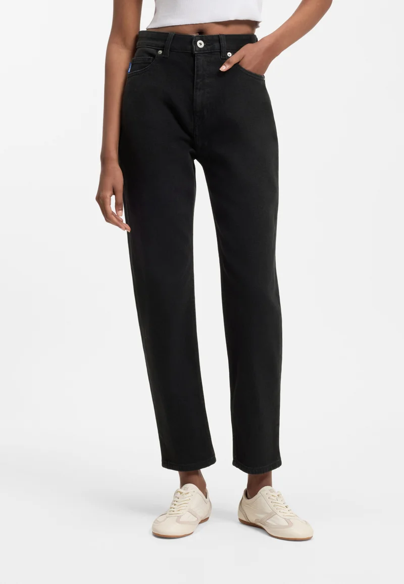 HUGO Mom jeans in black stretch denim