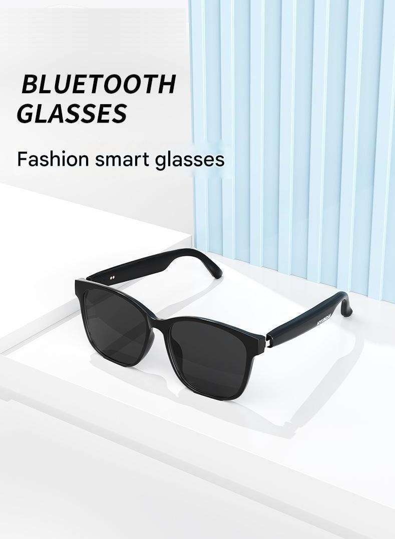 Arabest Smart Glasses with AI, Polarized Sunglasses with Bluetooth Speaker, Athletic, Outdoor, Sports UV Protection and Voice Control, Smart AI translation Glasses and Headphones, Translation in 144 languages, AI Chat, Music, Assistant via Bluetooth 5.4 - Black - Image 1