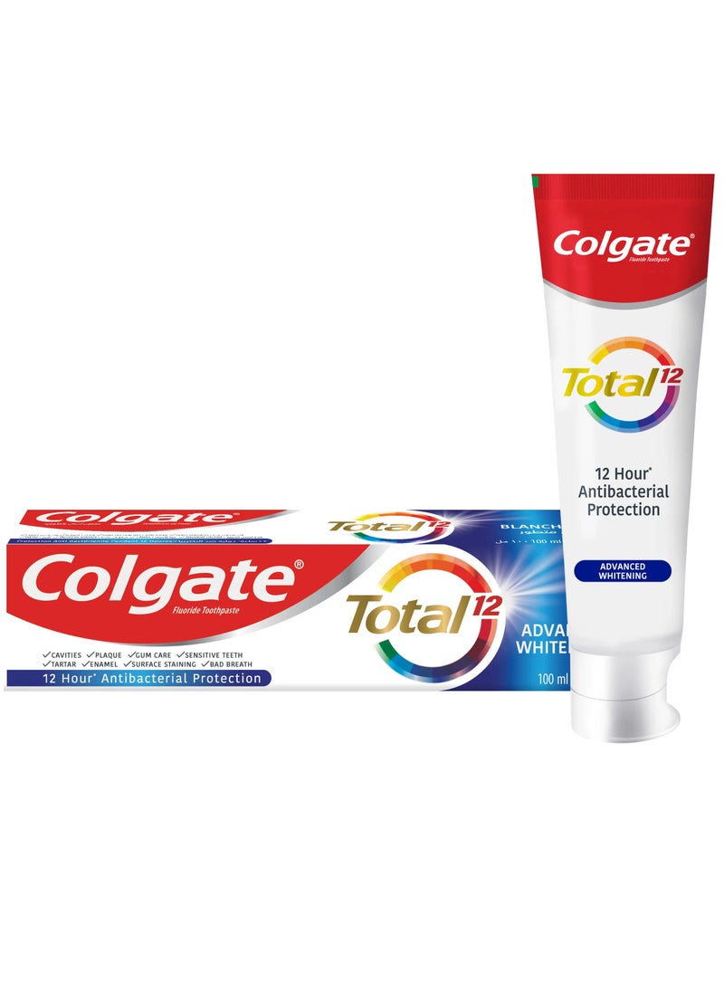 Colgate Pack Of 2 Colgate Toothpaste Total Advanced Whitening 100 ml  - Image 2