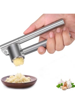 ماركة غير محددة Garlic Press Mincer -304 Stainless Steel Garlic Crusher & Peeler Set Detacble, Heavy-duty Rust Proof Garlic Mincer Design for Extracts المزيد من الثوم لصق كل قرنفل  - Image 1