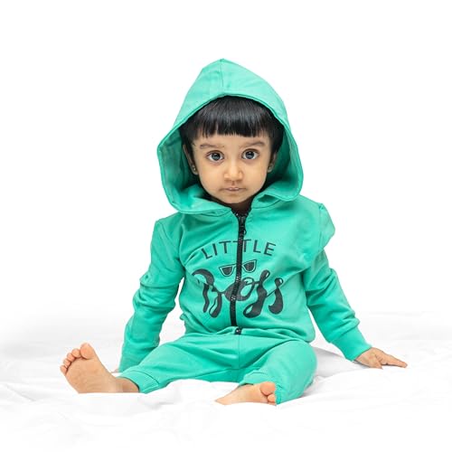 ARIEL Kids Cotton Fleece Full Sleeve Zipper Hoodie Sweatshirt & Sweatpant Clothing Set for Boys and Girls (LITTLBOSS_2-3 years) - Image 3