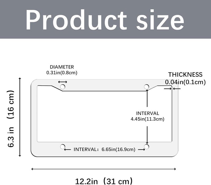 OKBA 10 Pcs Sublimation License Plate Frame Blanks - White Aluminum Car Tag for Custom Designs (12.2x6.3 in) - Image 2