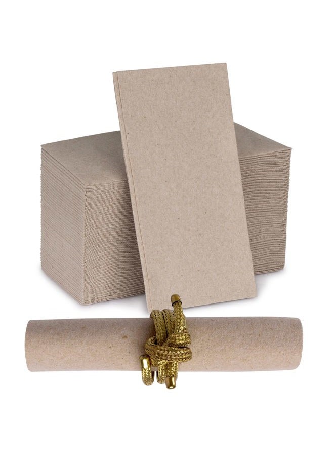 NAPEREE Disposable Cloth-Like Paper Napkins, 200 Pack 12" x 17" Linen-Feel Natural Color Dinner Napkins Recycled, For Wedding, Party, Kitchen Or Bathroom - Image 1