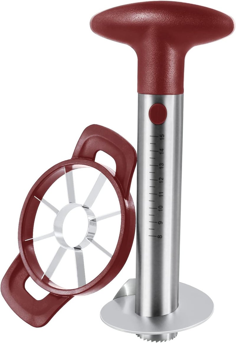 Newness Pineapple Corer and Slicer Tool, Robust Pineapple Core Remover with Upgraded Cutter & Reinforced Thicker Blade, Stainless Steel Kitchen Fruit Gadget for Diced Pineapple Rings (Red) - Image 1