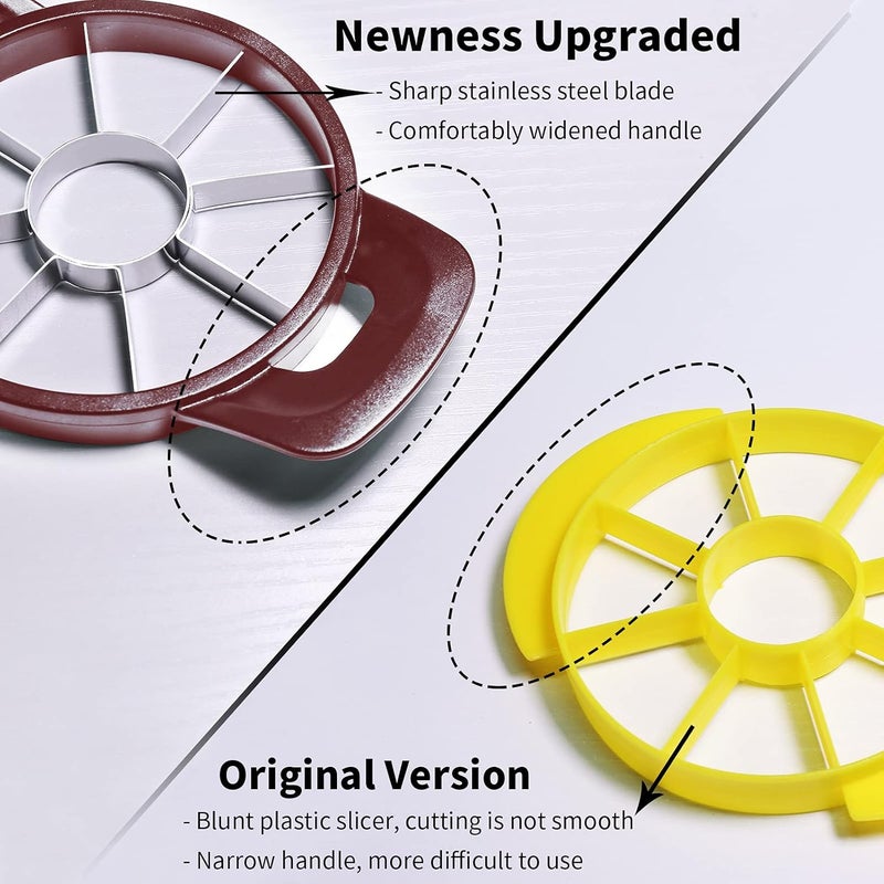 Newness Pineapple Corer and Slicer Tool, Robust Pineapple Core Remover with Upgraded Cutter & Reinforced Thicker Blade, Stainless Steel Kitchen Fruit Gadget for Diced Pineapple Rings (Red) - Image 5