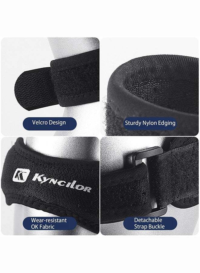 kyncilor 2pcs Knee Support Strap Set - Adjustable Compression Brace for Pain Relief, Running, Basketball, Hiking, Sports - Image 3