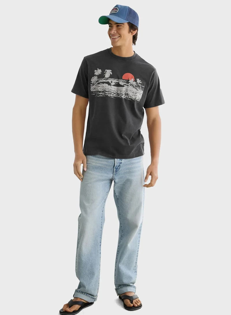 American Eagle Logo Crew Neck T-Shirt