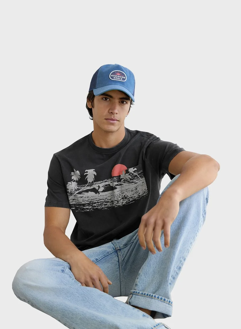 American Eagle Logo Crew Neck T-Shirt