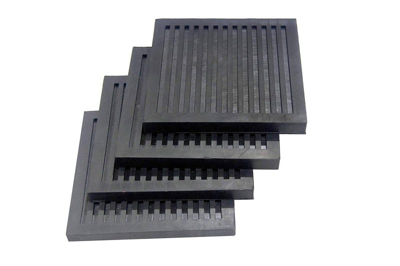 CRAFTSFY Rubber AntiVibration Pads Reduce Noise and Protect Floors 6 inch x 6 inch x 1 inch Thickness Furniture and Washing Machine Pads for Water Pump Base Pads 6X1 INCH 4PC - Image 1