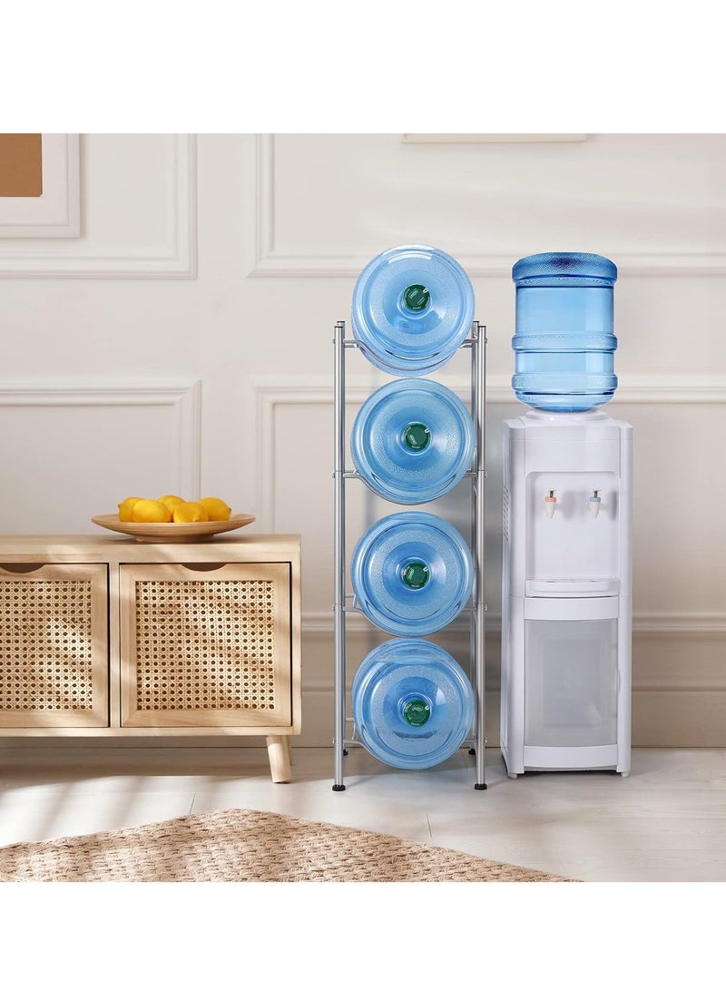 4-Tier Bucket Water Storage Rack 5 Gallon Water Bottle Holder Easy to Assemble for Home Kitchen Office  - Image 1