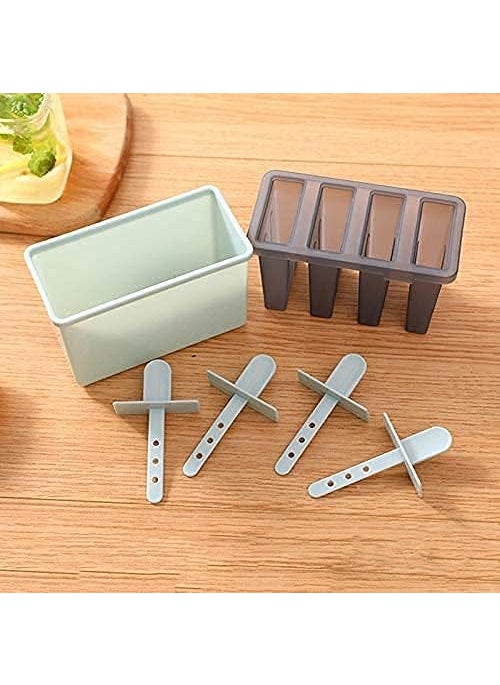 SNAPCOM - SNAPCOM New Ice Candy Maker Reusable Ice Cream Mold Popsicle Frozen Ice Cream Mould Kulfi Candy Ice Lolly Mould Ice Pop Makers Reusable Ice Cream Mold DIY Popsicle Tray Holder 1 Pack - Image 1