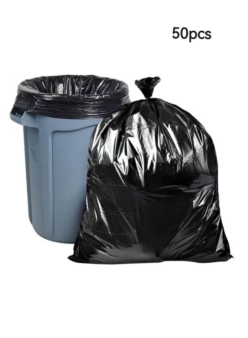 50 Heavy-Duty Black Trash Bags, 27.5“ x 35.4” (70 x 90 cm), Leak-Proof and Puncture-Resistant Thick Trash Bags, Trash Can Liners, Extra Heavy-Duty High-Strength Trash Bags, Leak-Proof and Durable Bags - Image 1