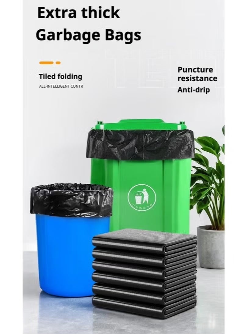 50 Heavy-Duty Black Trash Bags, 27.5“ x 35.4” (70 x 90 cm), Leak-Proof and Puncture-Resistant Thick Trash Bags, Trash Can Liners, Extra Heavy-Duty High-Strength Trash Bags, Leak-Proof and Durable Bags - Image 2