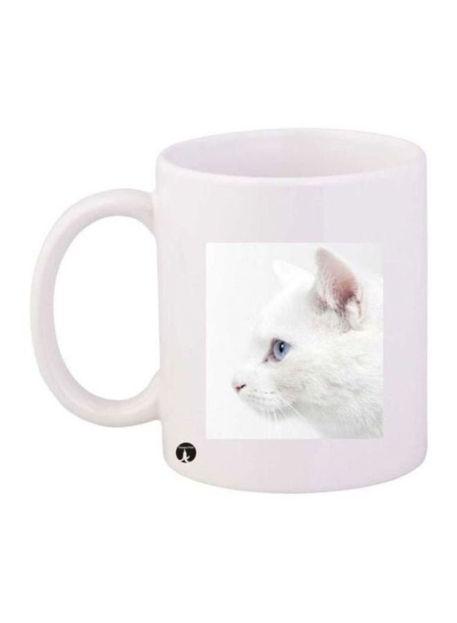RKN Cat Printed Coffee Mug White/Pink/Grey - Image 2