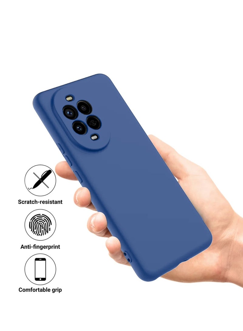 Wtech Huawei nova 13 Pro 5G 2024 Premium Soft Liquid Silicone Case Cover - Navy Blue - Image 2