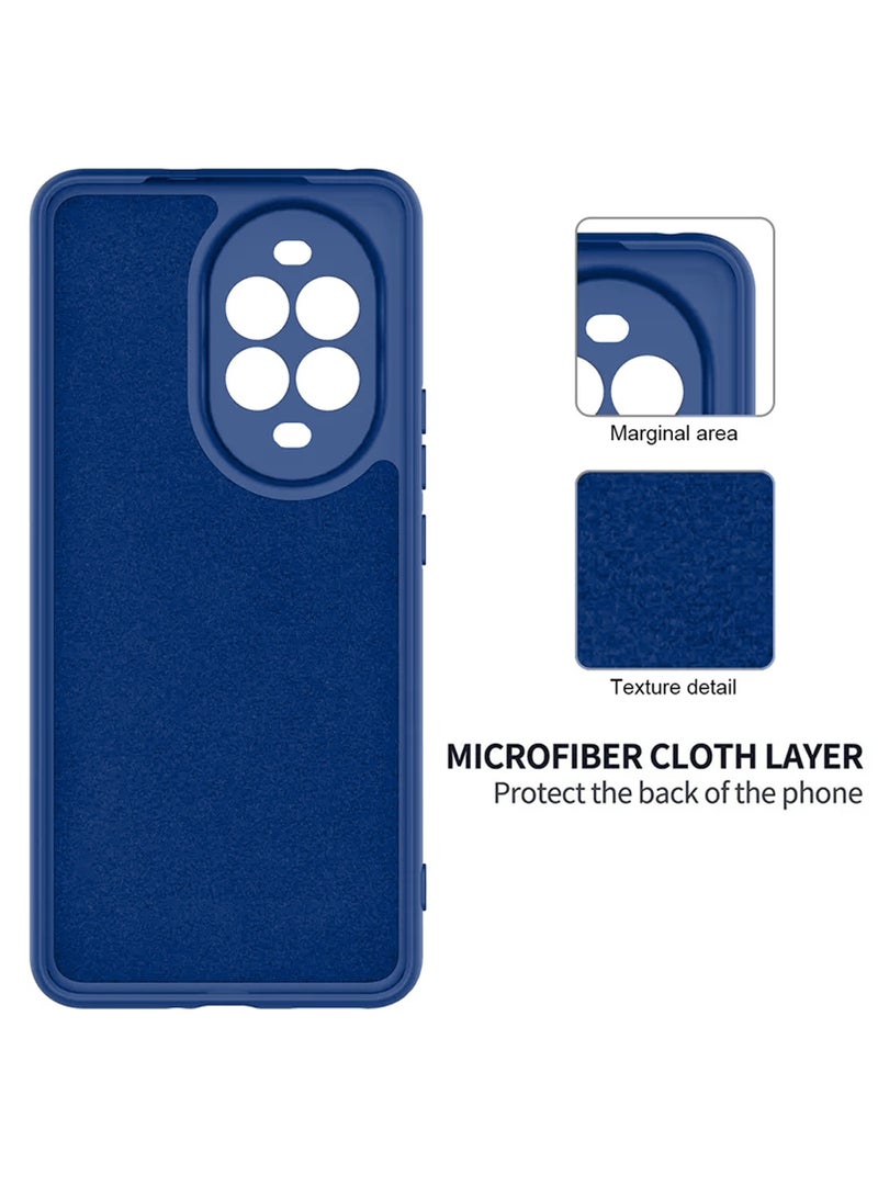 Wtech Huawei nova 13 Pro 5G 2024 Premium Soft Liquid Silicone Case Cover - Navy Blue - Image 4