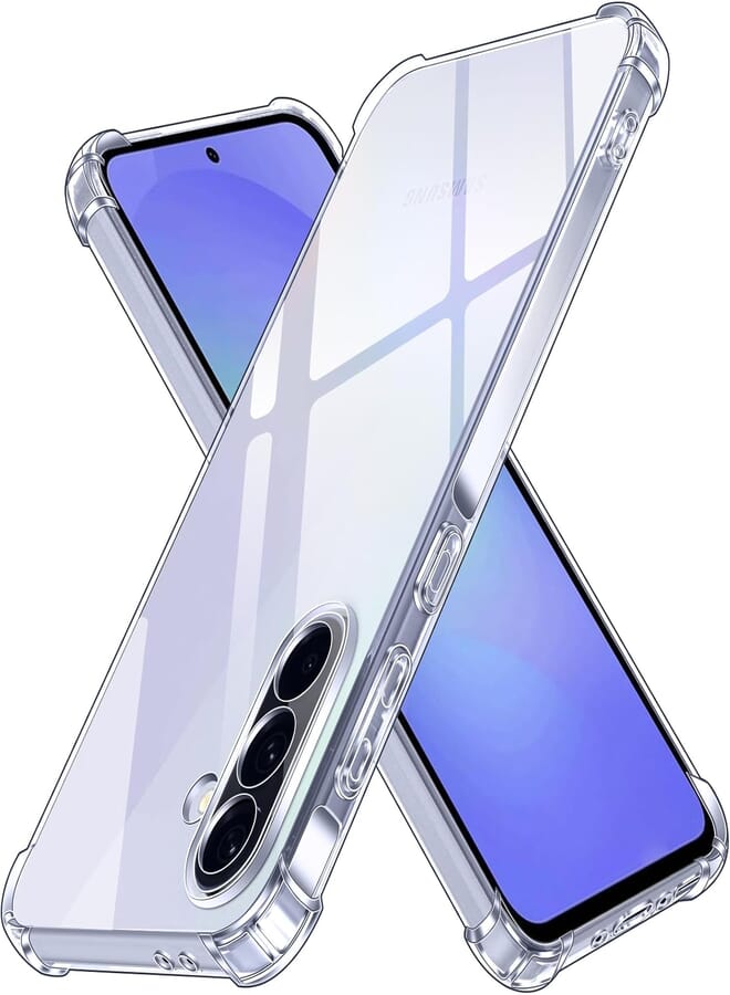 ivoler Clear Silicone Case for Samsung Galaxy A36 5G with Shockproof Protective Corners, Thin Soft Transparent Protective Flexible TPU Transparent Mobile Phone Case Scratch-Resistant Case Cover