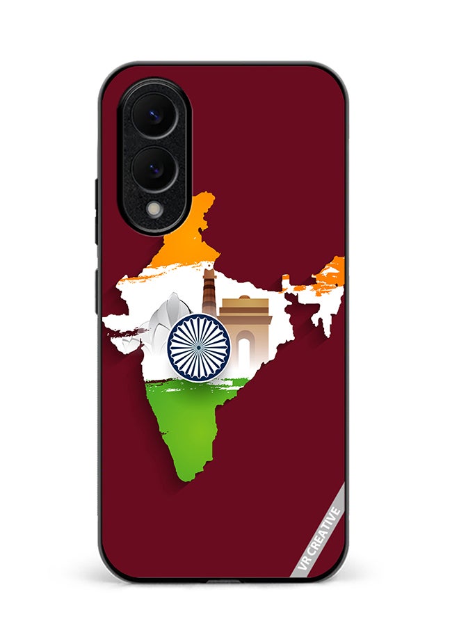 Protective Case Cover For Samsung Galaxy S25 Edge India Map Design Multicolour