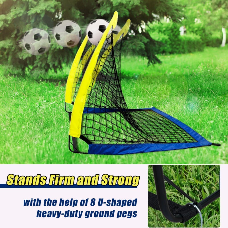 LIBERRWAY LIBERRWAY Football Goal Pop up Football Net Set of 2 Post, 4'x 3' Football Goal Posts for Kids - Image 2