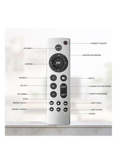 أنمي جهاز تحكم عن بعد عالمي بديل لتلفزيون ابل 4K، ابل تي في بوكس (الجيل الثاني والثالث والرابع)، ابل تي في HD A2843 A2737 A2169 A1842 A1625 A1427 A1469 A1378 A1218، ابيض  - Image 4