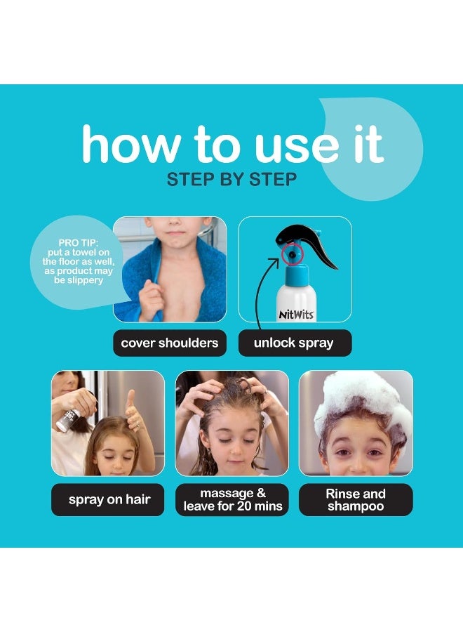 NitWits All-In-One Head Lice Treatment Spray - Image 5