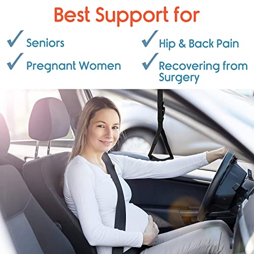 KosmoCare Adjustable Car Assist Support Handle| Standing Aid Safety Handle bar | Vehicle Support Grab Bar | Portable Nylon Grip Handle bar |Car Grab Handle - Black - Image 5