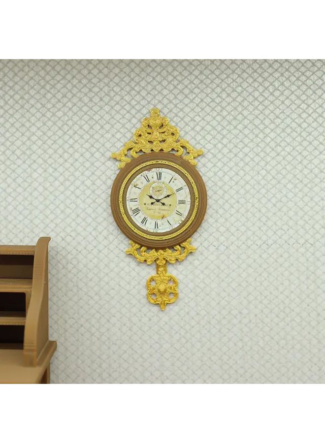 Modern Wall Clock Miniature Dollhouse Decor Roman Numerals Durable Plastic Gift - Image 2