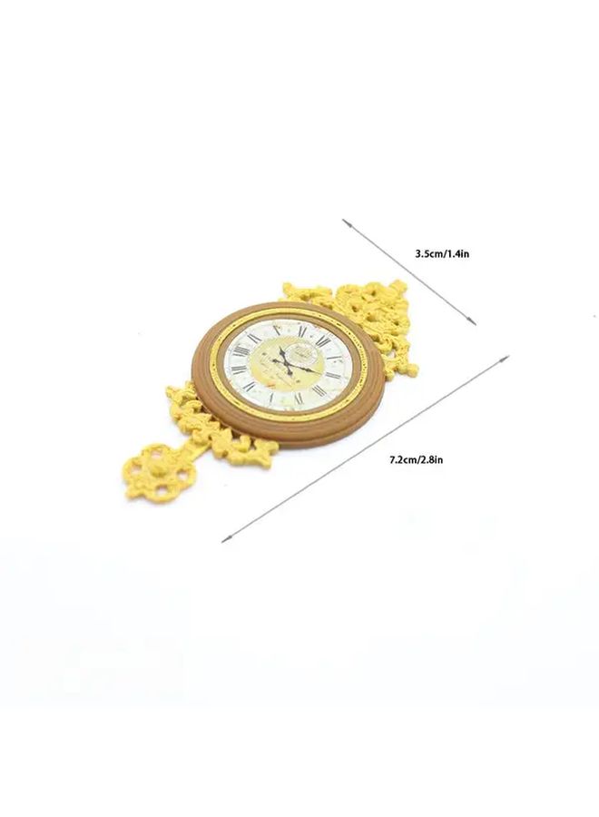Modern Wall Clock Miniature Dollhouse Decor Roman Numerals Durable Plastic Gift - Image 3