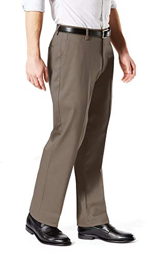 Dockers Men's Classic Fit Signature Khaki Lux Cotton Stretch Pants (Regular and Big & Tall), Dark Pebble, 36W x 30L - Image 2