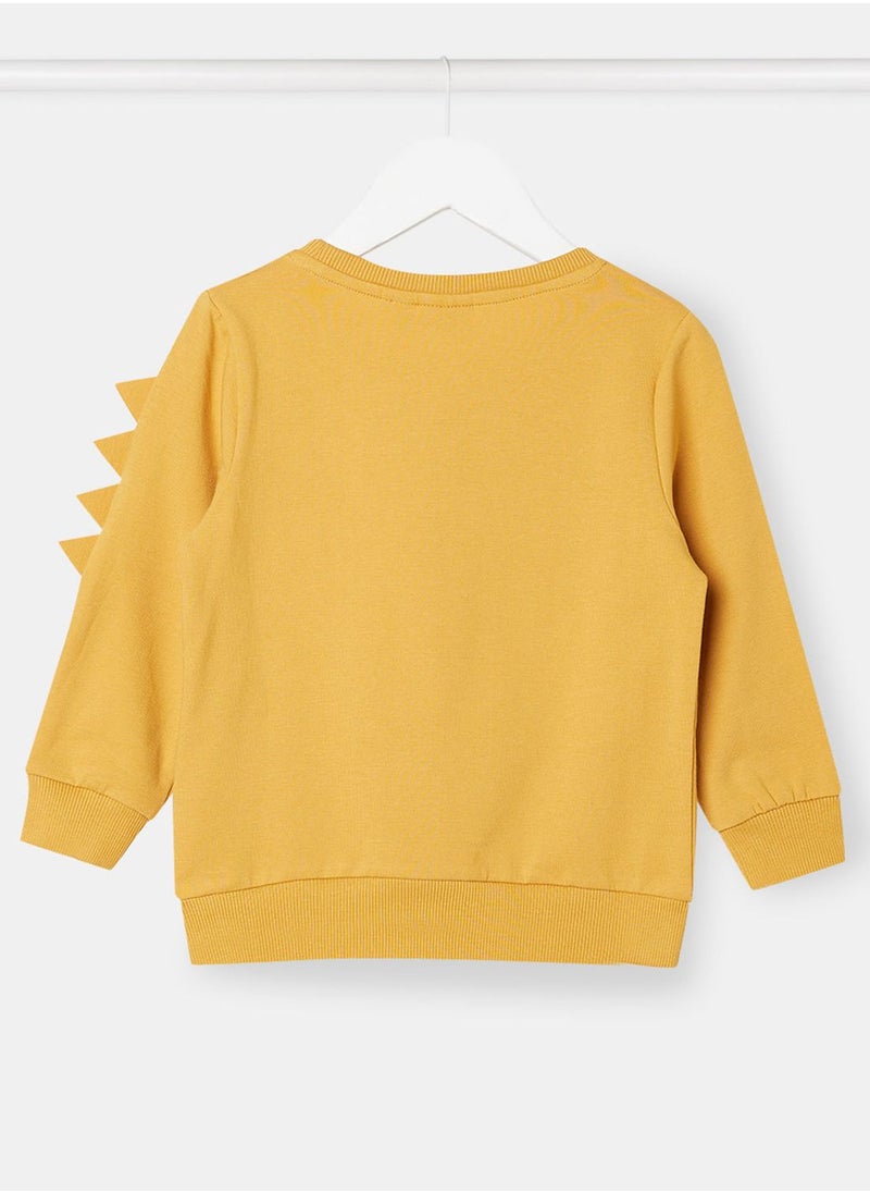 NAME IT - Kids Dino Print Sweatshirt - Image 1