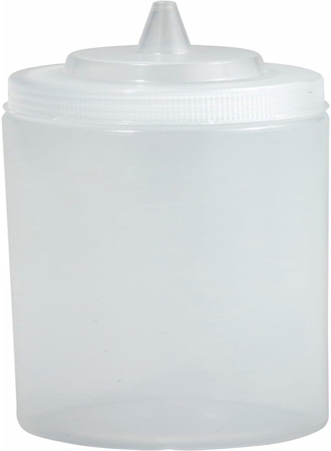 Winco 6-Piece Wide Mouth Squeeze Bottles, 16 Ounce, Clear
