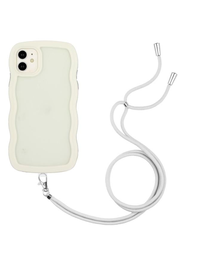 زبون جراب لهاتف iPhone 11 Lanyard Candy Color Wave TPU شفاف من البولي يوريثين الحراري لهاتف الكمبيوتر الشخصي - Image 1