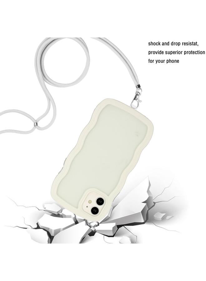 زبون جراب لهاتف iPhone 11 Lanyard Candy Color Wave TPU شفاف من البولي يوريثين الحراري لهاتف الكمبيوتر الشخصي - Image 3