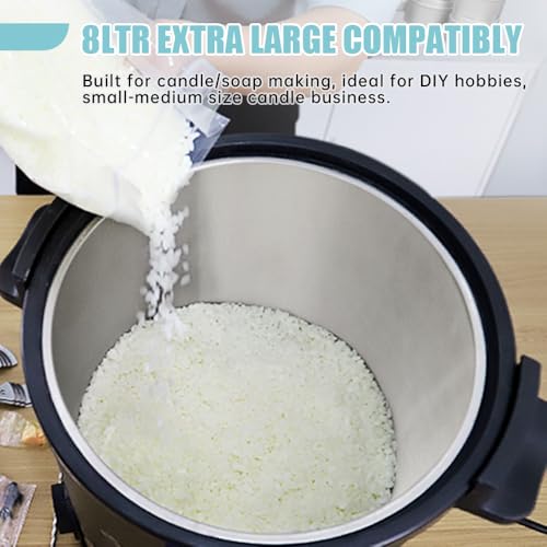 TOAUTO WMF-8L Large Wax Melter for Candle Making, Electric Wax Melting Container Holds 8L Melted Wax with Patented Heating Core Spout & Bottom Design for Commercial Candle Maker Use - Image 4