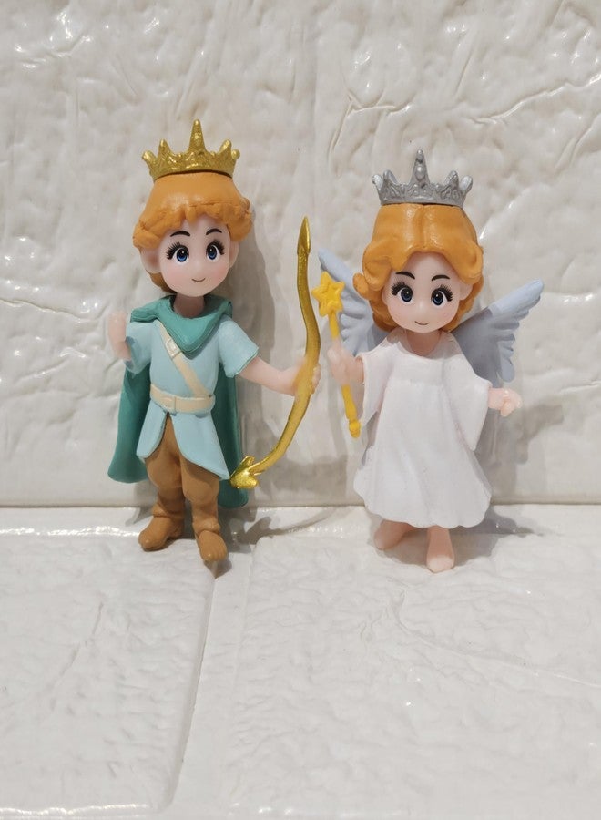 ARUNA DECOR Miniature King Queen Set of 4 for Fairy Garden Dollhouse Decor | PVC Royal Couple Figurines for Mini Garden Terrarium Desk Decor & Gifting - Image 4