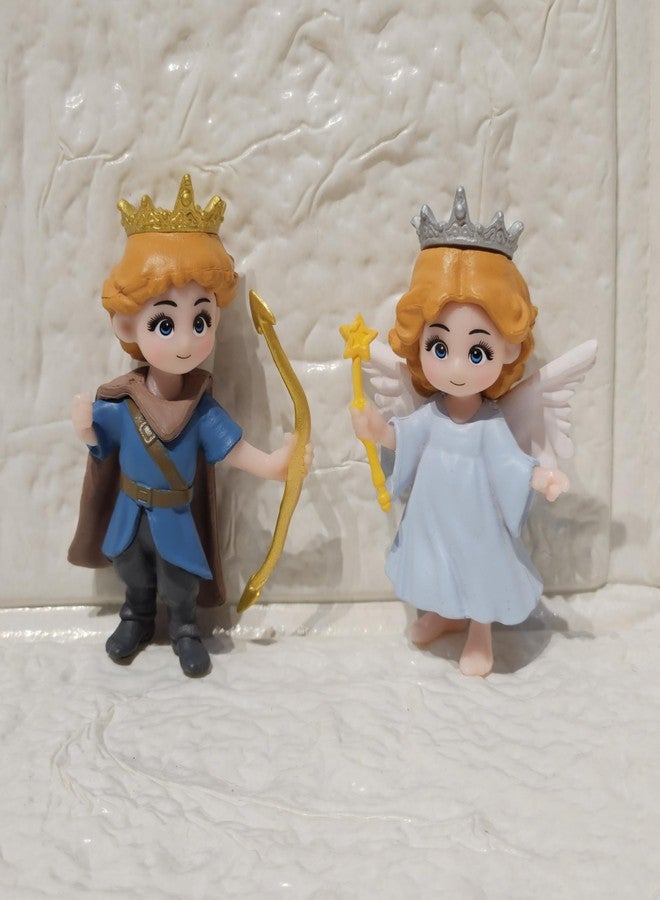 ARUNA DECOR Miniature King Queen Set of 4 for Fairy Garden Dollhouse Decor | PVC Royal Couple Figurines for Mini Garden Terrarium Desk Decor & Gifting - Image 3