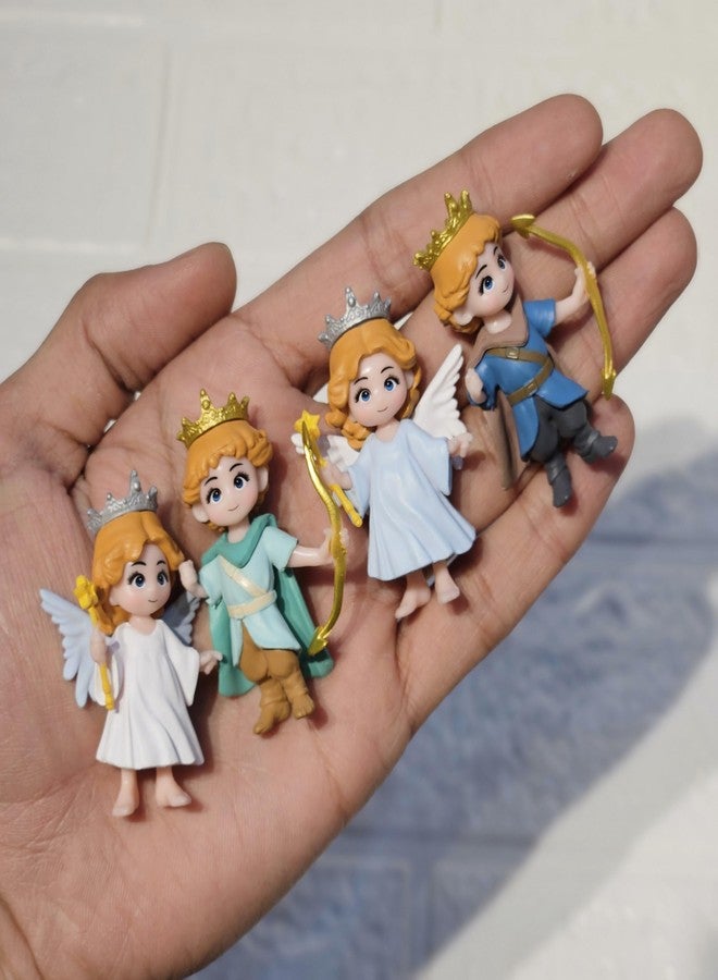 ARUNA DECOR Miniature King Queen Set of 4 for Fairy Garden Dollhouse Decor | PVC Royal Couple Figurines for Mini Garden Terrarium Desk Decor & Gifting - Image 2