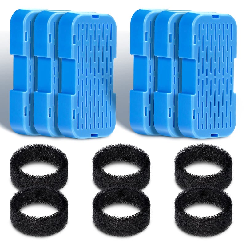 Cat Water Fountain Filters Suitable for KOOGMOON Steel Cat FountainS4 6PCS Carbon Filter 6PCS Foam Filter