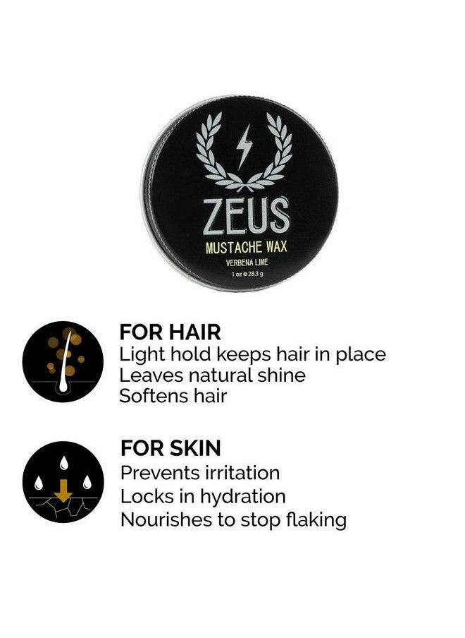 Zeus - Mustache Wax & Mustache Comb Grooming Set for Men Folding Mustache Comb & Natural Mustache Wax - Image 1