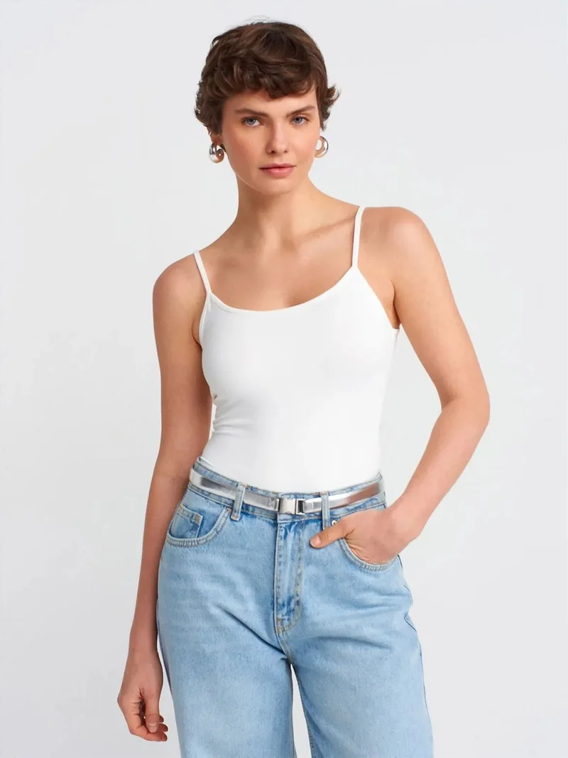 ديلفين Dilvin Slim Fit Sleeveless Cami Blouse