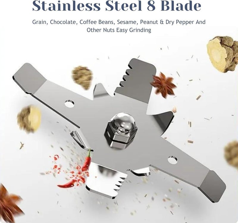 Electric Coffee Grinder Spice Grinder Super Fine Coffee Grinder, Blade Made of 304 Stainless Steel, Can Handle Spices, Grains, Dry Medicinal Herbs, Seeds - Image 5