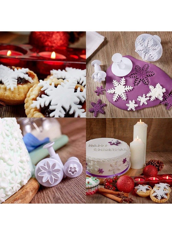 Soleebee 114 Pcs Cake Decorating Tools Fondant Cake Baking Decorating Sugar Craft Icing Tools Plunger Cutters Snowflake Rose Flower Moulds Set Letter Cookie Cutters Rolling Pin Equipment Accessories - Image 2