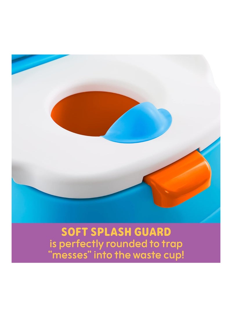 Sesame Street Cookie Monster Terrific 3-In-1 Potty Training Chair, Toilet Seat Trainer, And Step Stool, Easy Clean, Pretend Flush Handle, Gender Neutral  - Image 4