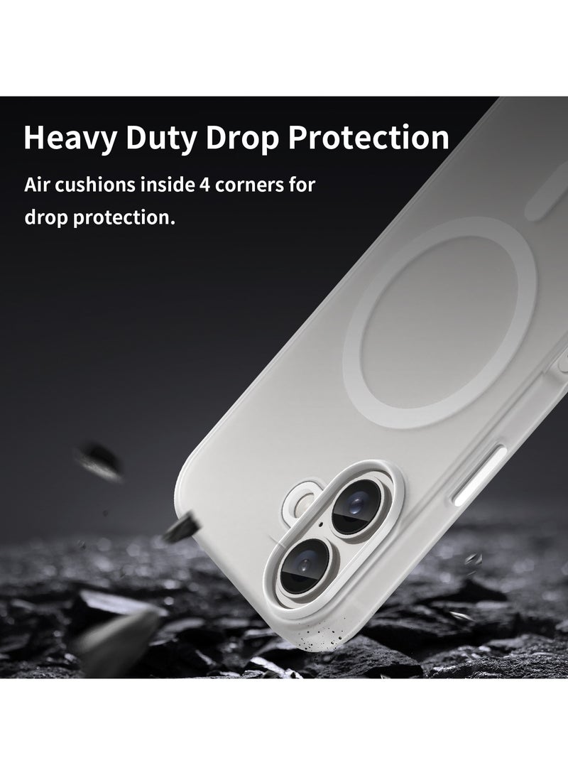 CoomBe Magnetic Case for iPhone 16 Compatible with MagSafe, Translucent Matte Back Slim Shockproof Phone Cover - Image 2