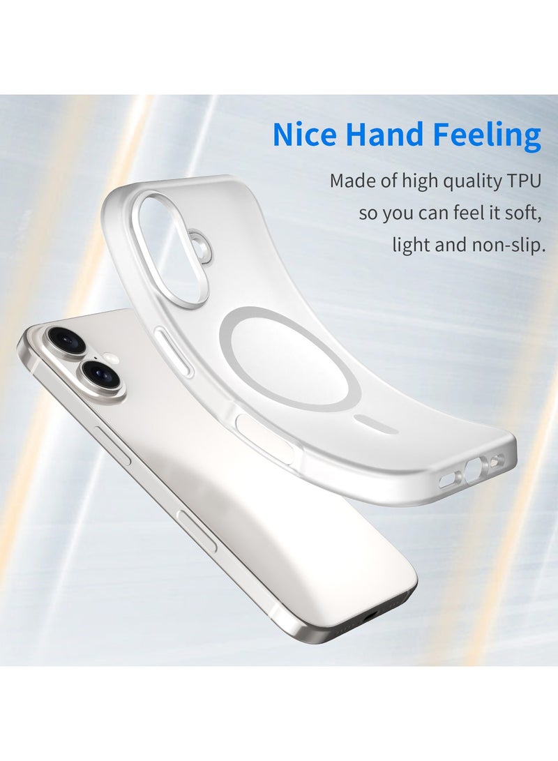 CoomBe Magnetic Case for iPhone 16 Compatible with MagSafe, Translucent Matte Back Slim Shockproof Phone Cover - Image 3