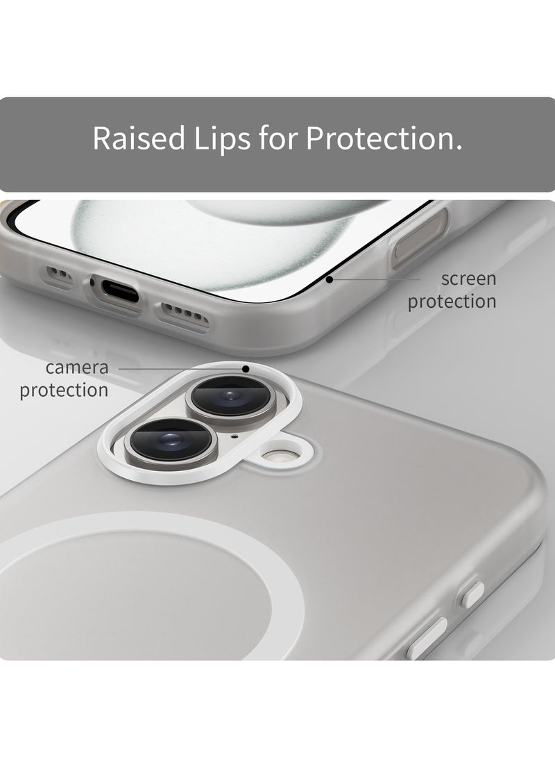 CoomBe Magnetic Case for iPhone 16 Compatible with MagSafe, Translucent Matte Back Slim Shockproof Phone Cover - Image 4