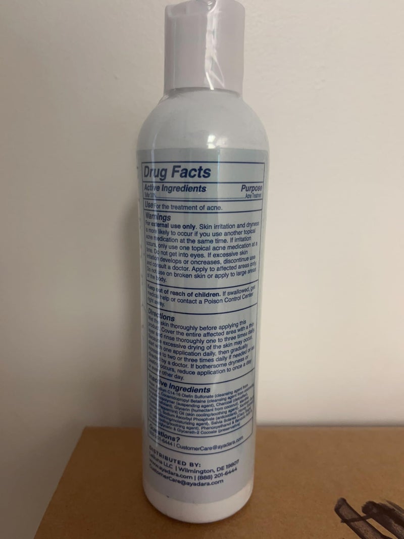 Ayadara Acne Charcoal Face Wash, 8 oz, Adult Acne Face Wash for Women & Men with Activated Charcoal, Charcoal Cleanser Face Wash Face Cleanser for All Skin Types, Facial Cleanser for Men, 425+ Uses - Image 3